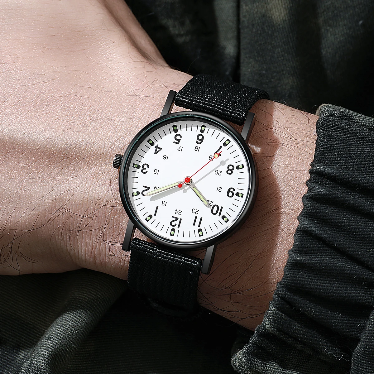 Relógios masculinos casual banda de náilon relógio esportivo anlog quartzo militar relógios de pulso relogio masculino reloj hombre