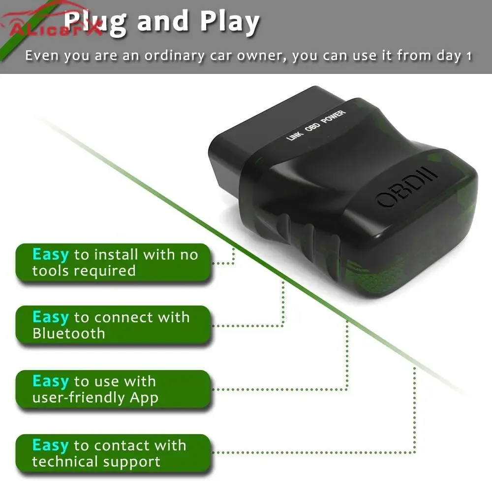 Lector de códigos de Error de coche V1.5 ELM327 Bluetooth para IOS/Android PC 3 en 1 elm327, herramientas de diagnóstico de código OBDII de coche, nuevo