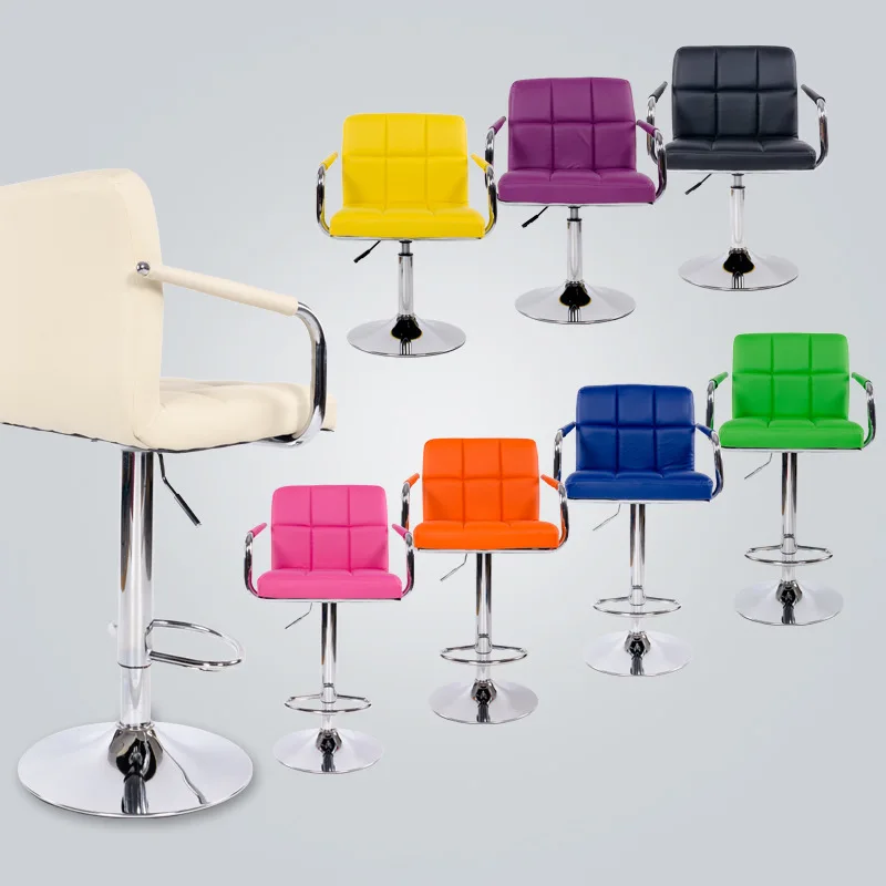 Bar Chair High-Height Adjustable Counter Chair Cashier Stool Reception Backrest Chair Ideal for Bars Restaurants and Offices