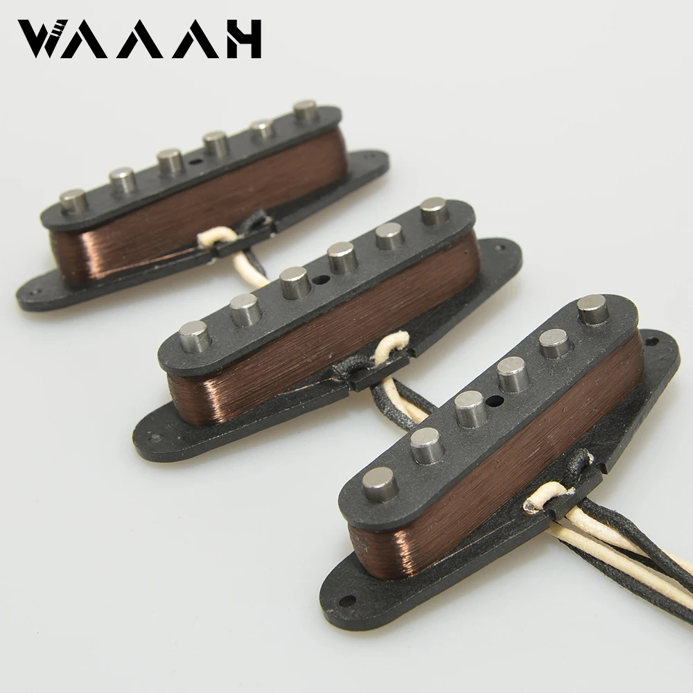 Nóng Blues Texas Strat Bán Bộ SSS Handwound Alnico 5 Thập Niên 80 Phong Cách Cho ST Đàn Guitar Đàn Guitar Điện