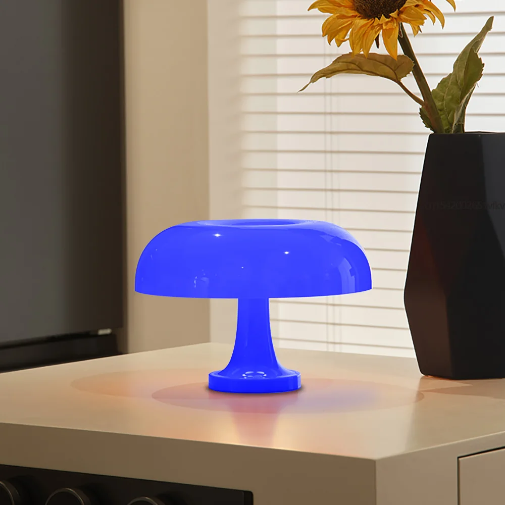 Classic Mushroom Table Lamp Modern Bauhaus Art Table Lamp Bedroom Bedside Lamp Danish Designer Orange Decorative Table Lamp