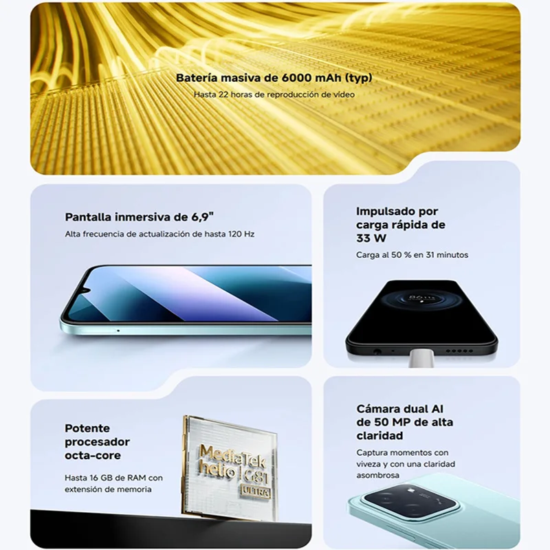 【Weltpremiere】POCO C85 Global Version Smartphone 128/256 GB Helio G81-Ultra 6000 mAh Akku 6,9-Zoll-Display 50 MP Kamera 33 W NFC
