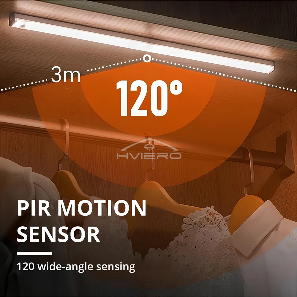 Motion Sensor ไฟกลางคืนโคมไฟ LED ไร้สาย USB ชาร์จแม่เหล็กสําหรับตู้เสื้อผ้าตู้เสื้อผ้าห้องครัวทางเดินหลอดเครื่องตรวจจับหลอดไฟ