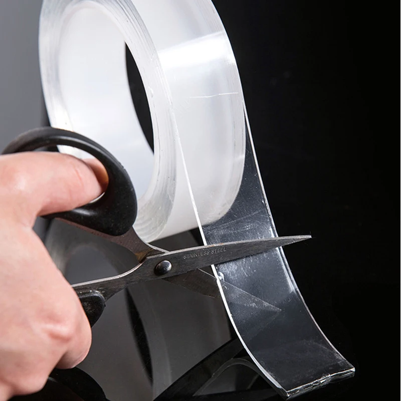 Cinta adhesiva Nano de doble cara, cinta de silicona resistente al agua, cinta adhesiva de montaje resistente para póster, accesorios de baño y cocina