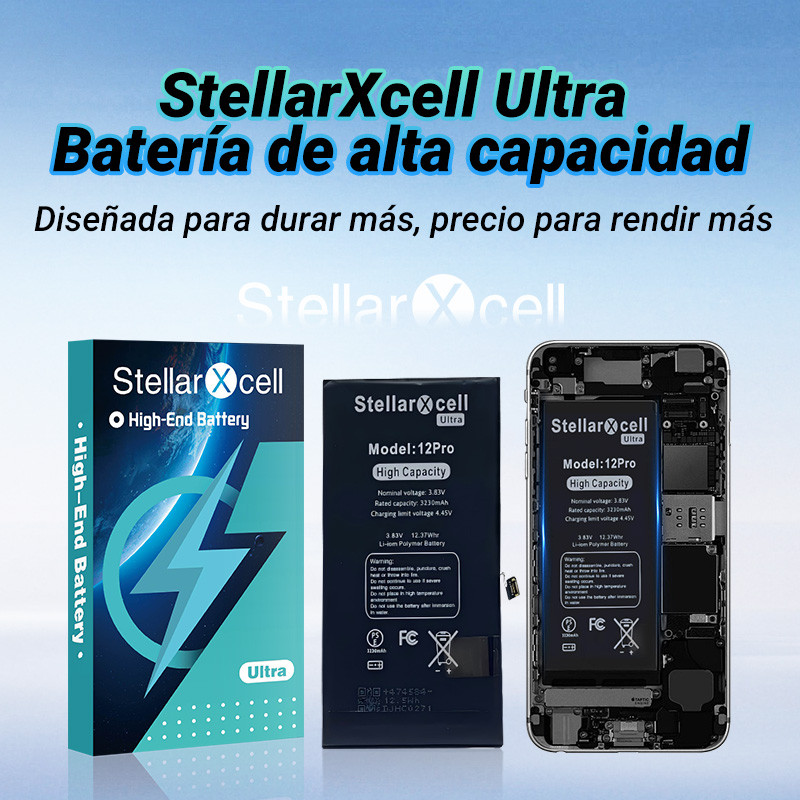 StellarXcell Ultra batería para iPhone batería 7 8 Plus 11 12 Mini 13 Pro MAX X XS XR 14 ProMax 12Pro batería de litio de repuesto