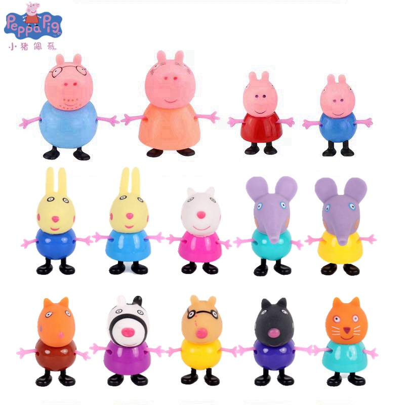 Hasbro-Jouet de dessin animé Peppa Pig pour enfants, ensemble de beurre mobile, modèle d'anime, George et ses amis, cadeau d'anniversaire, nouveau