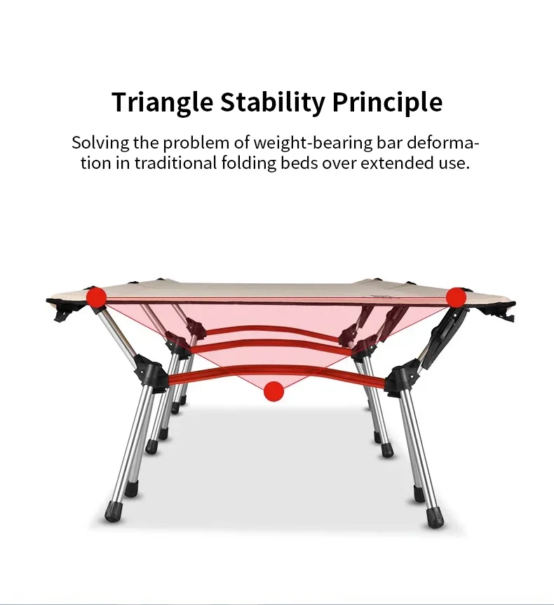 Draagbare Camping Cot Lichtgewicht Opvouwbaar Slaapbed Toerist Wandelen Backpacking Opvouwbare Tent Bed Outdoor Eenpersoonsbedden