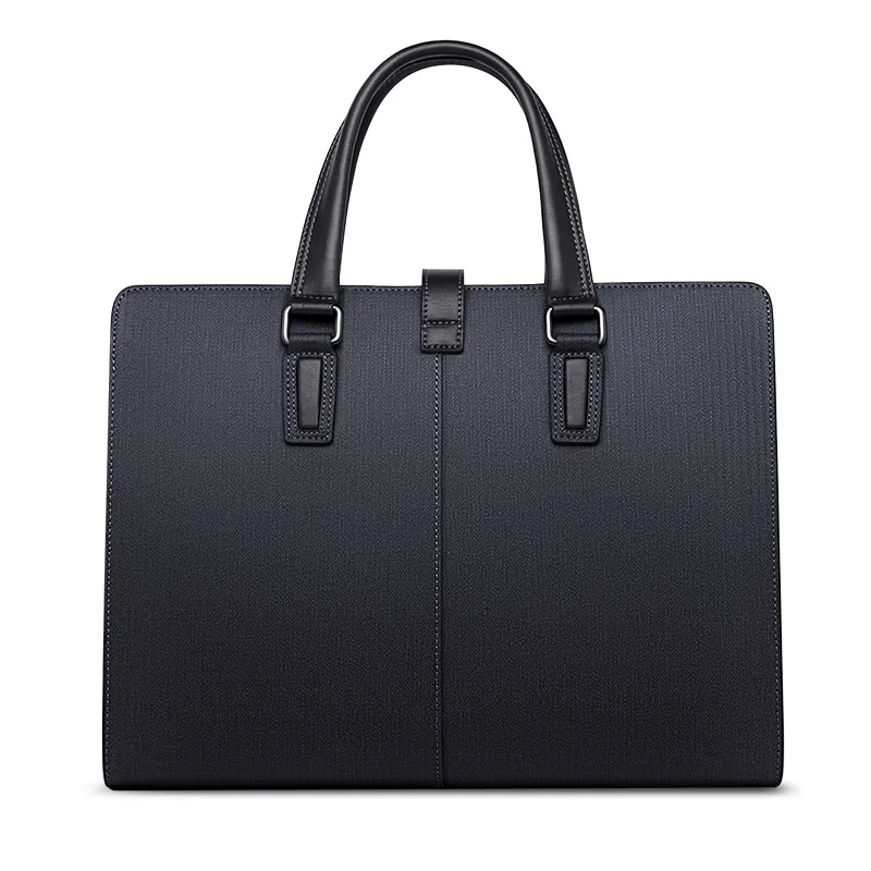 Men's large capacity briefcase, fashionable cowhide business computer bag, multifunctional shoulder bag