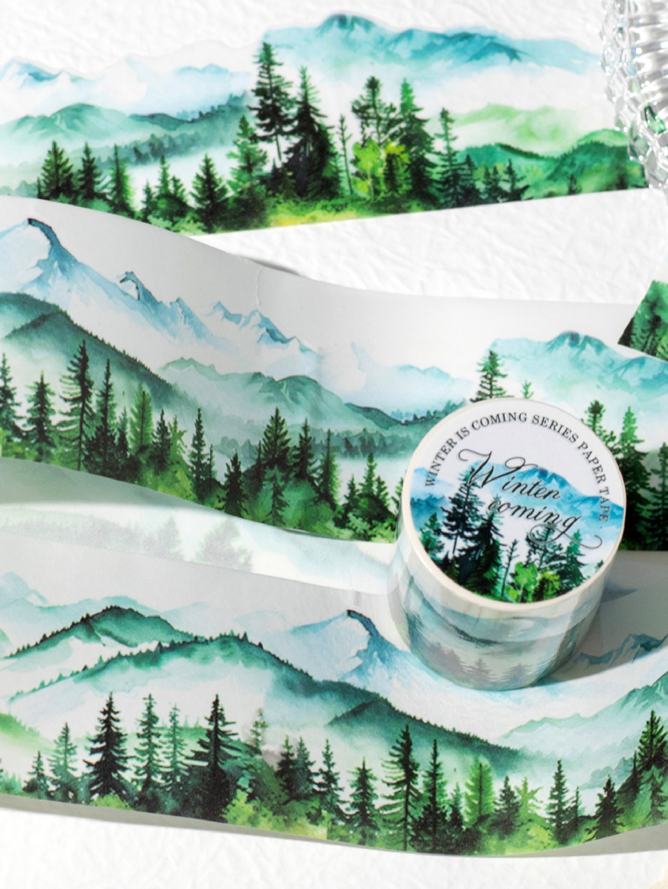 마스킹 테이프 6 스타일 사계절 조경 필름 커팅 테이프 핸드북 DIY 스크랩북 및 일기 장식 필름 커팅 테이프