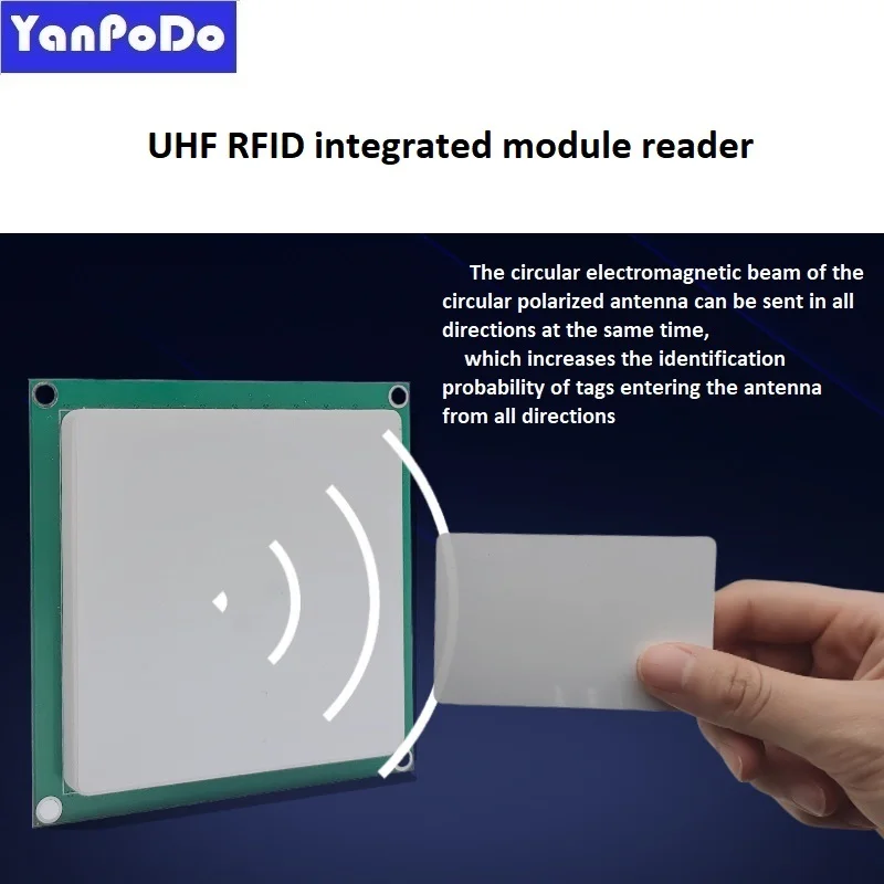Mini módulo RFID UHF integrado, lector de tarjetas de Control de acceso Raspberry Pi, antena de 0-5,5dbi, lector de módulo RFID integrado
