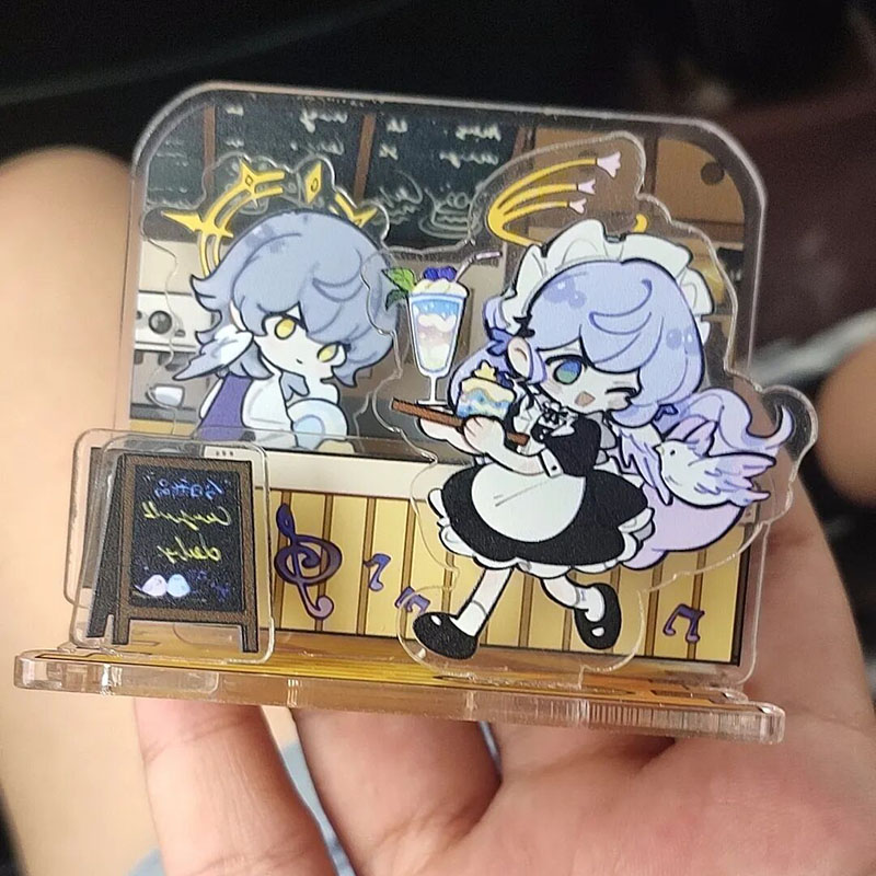 Game Honkai Star Rail Robin Sunday Cosplay Acrylic Figure Stand Kawaii Coffee Shop Standing Plate Ornament Accessories Prop