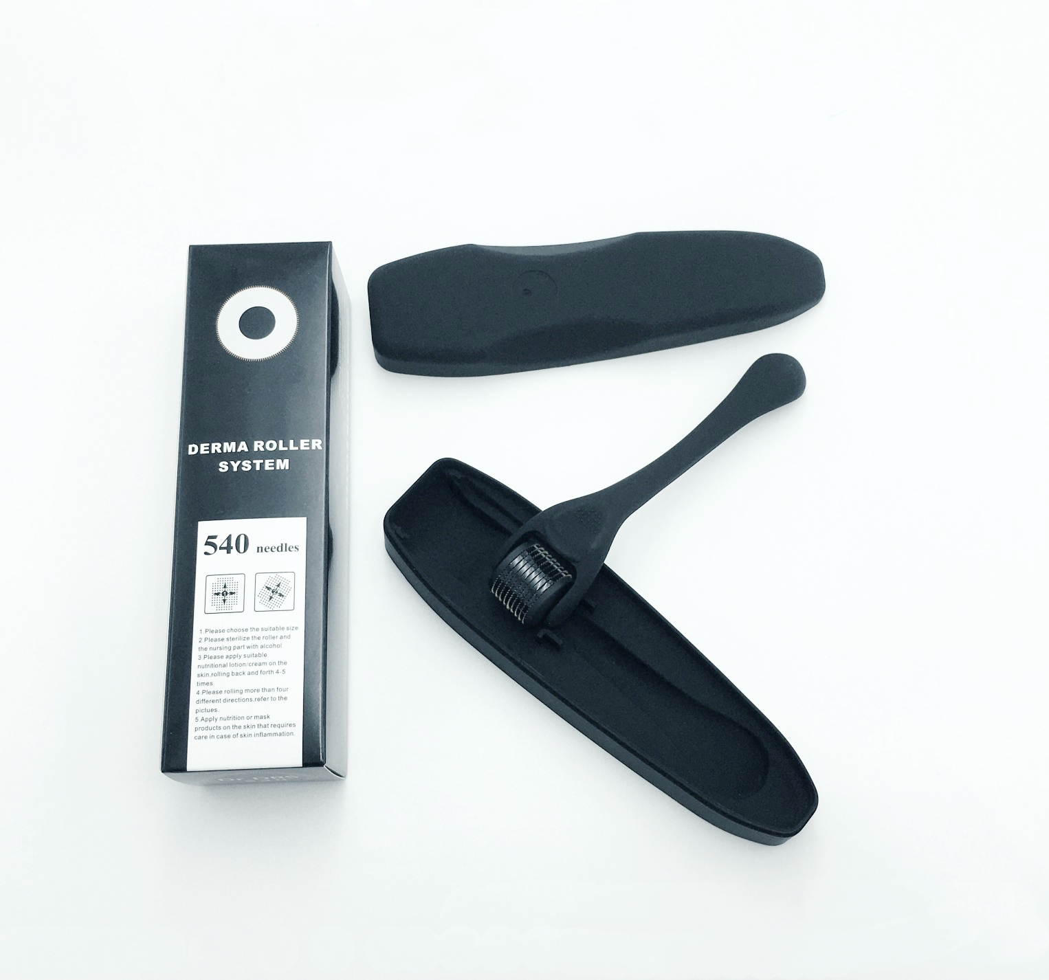 Nowe czarne igły 540 do twarzy i ciała Derma Roller do zarostania brody 0,2 mm 0,25 mm 0,3 mm Igła Micro Face Roll Tool