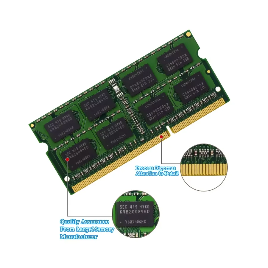 Kingston portátil Ram DDR3 DDR3L 8GB 4GB 1066Mhz 1333Mhz 1600Mhz 1866Mhz SODIMM PC3-8500 10600 12800 Notebook Ram de doble canal