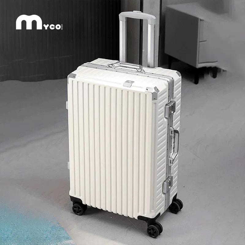 Trolley-Gepäck 20 24 26 28 Zoll Aluminiumrahmen Rollgepäckkoffer USB-Reisekoffer auf Rädern Zahlenschloss Handgepäck