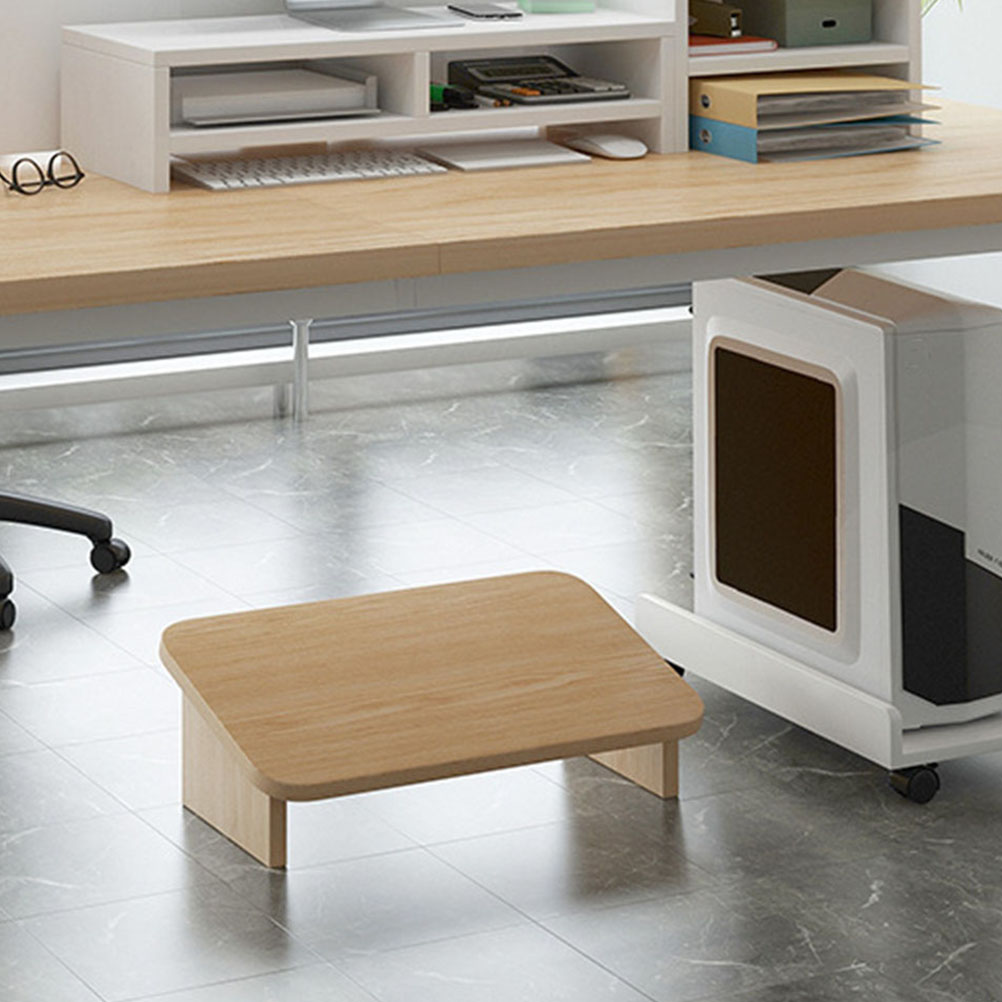 Wooden Foot Stool Non-Slip Portable Step Ladder For Home Office Bed Study Under Desk Footrest Compact Design