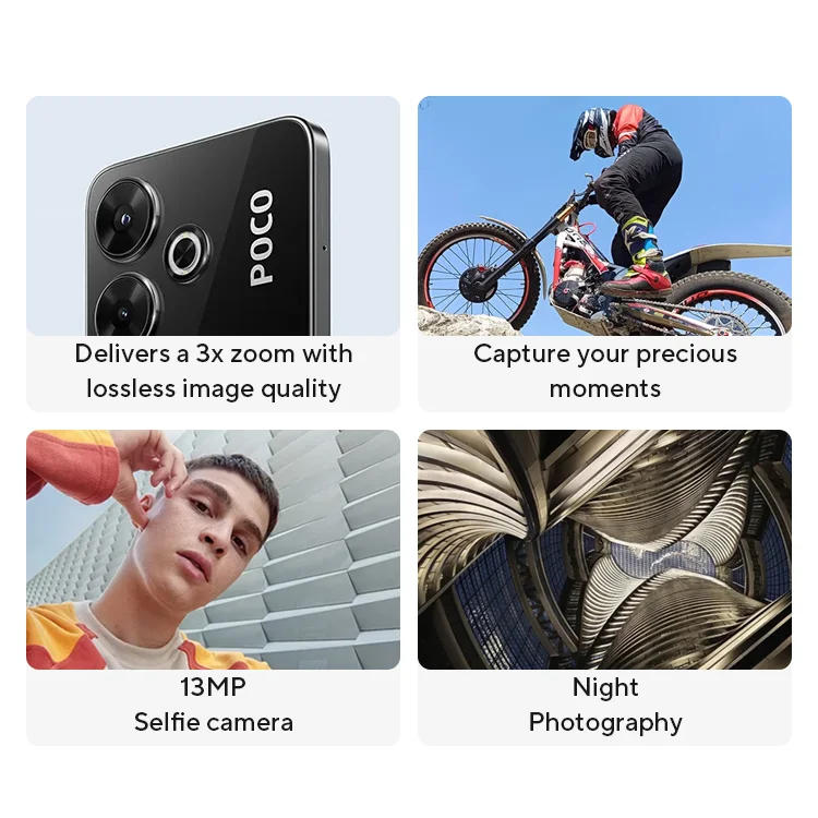 POCO M6 Global Version Smartphone 128 GB / 256 GB MediaTek Helio G91 Ultra 6,79'' 90 Hz Display 33 W Schnellladung 5030 mAh 108 MP NFC