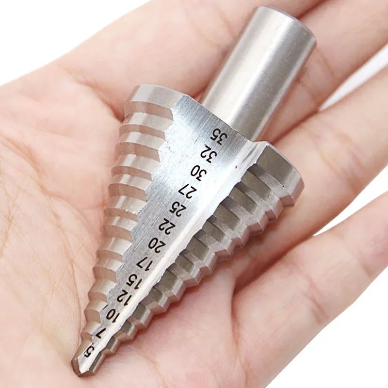 5-35 MM High Speed Stahl Schritt Bohrer Holz Metall Bohren Bit HSS Power Werkzeuge Loch Cutter Industrielle reibahle Werkzeug Zubehör