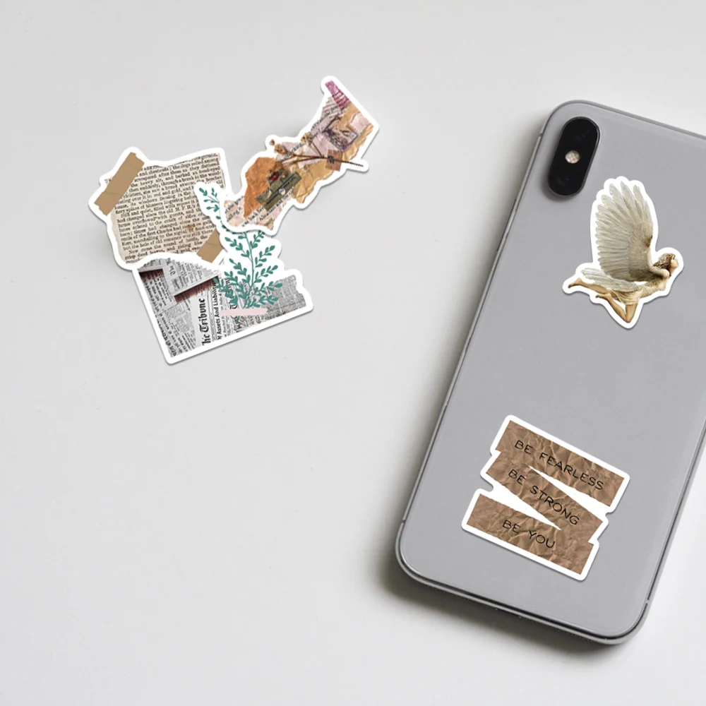 52PCS Retro Art Vsco Graffitiสติกเกอร์ความงามการ์ตูนDecalsแล็ปท็อปสเก็ตบอร์ดโทรศัพท์กีต้าร์รถสติกเกอร์ของเล่นเด็ก