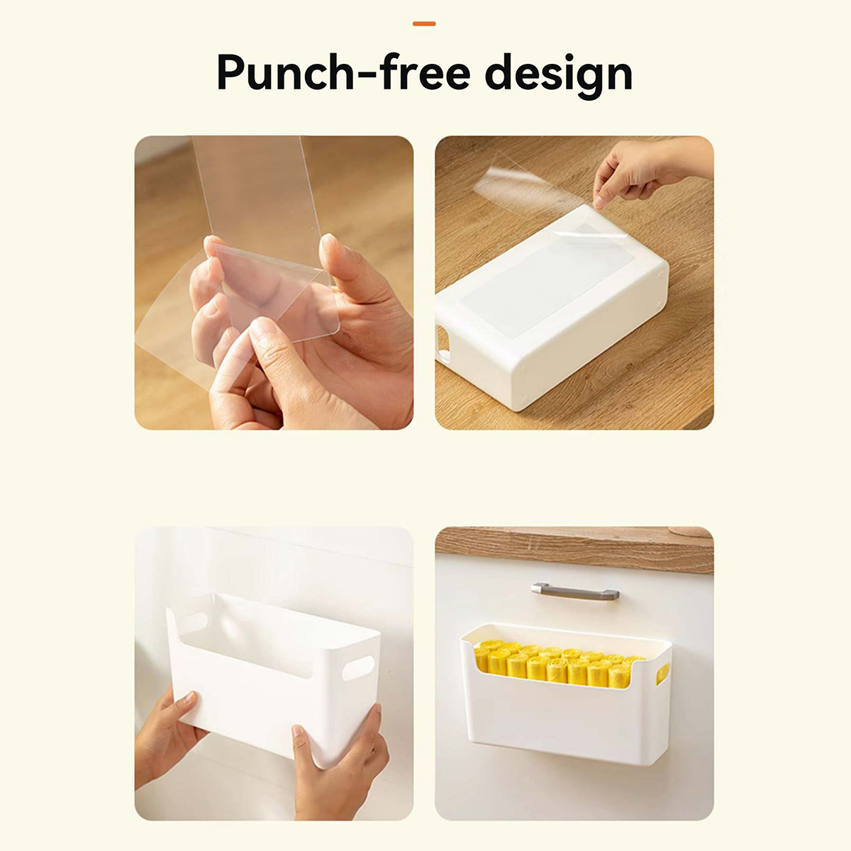 WORTHBUY Montado na parede Gabinete Plástico Armazenamento Rack Multifuncional Punch Free Frigorífico Porta Armazenamento Titular Cozinha Armazenamento Organiz