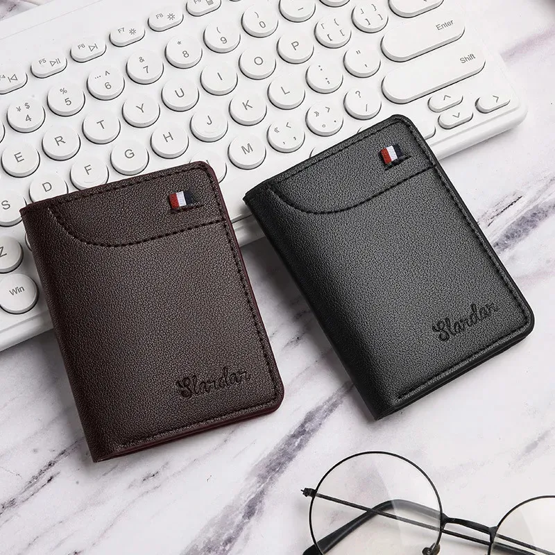 Minimalist Ultra Thin Vertical Men's Personalized Soft Wallet For Students Fashion
