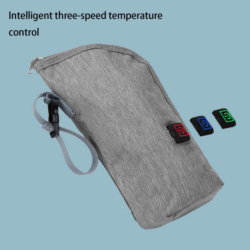 USB付き哺乳瓶断熱ウォーマー,3速温度調節,収納トートバッグ,アウトドアバッグ,車,旅行用
