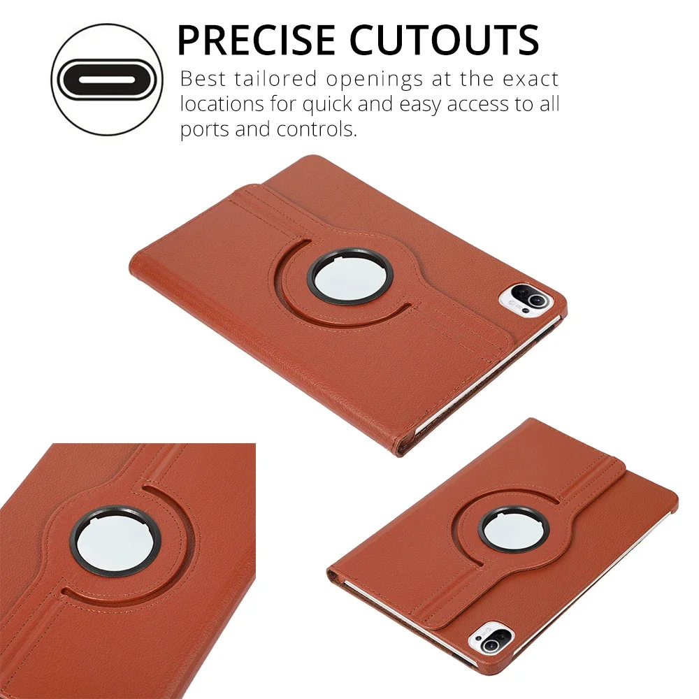 360 Degree Rotating Case For Xiaomi RedMi Pad SE 11 10.6"2023 Stand Holder Cover Xiaomi pad 5 11 Pro Mi6 PU Leather Tablet Cases