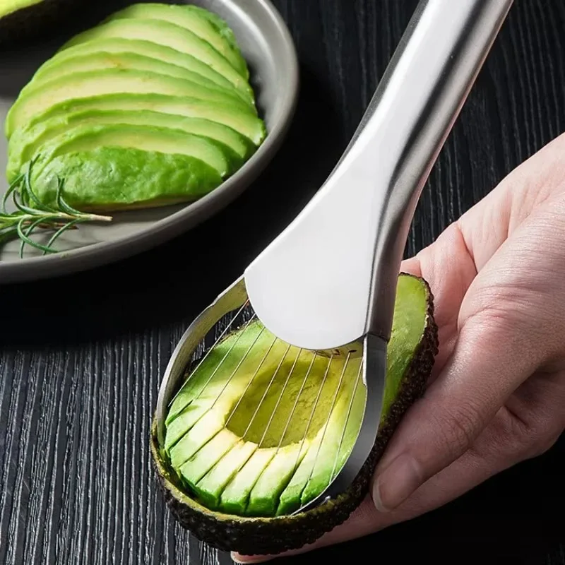 Avocado-Messer-Gadget, Edelstahlschneider, Küchenhelfer, Obstschneideartefakt, alles für Küche und Zuhause, Drachenfruchtscheiben