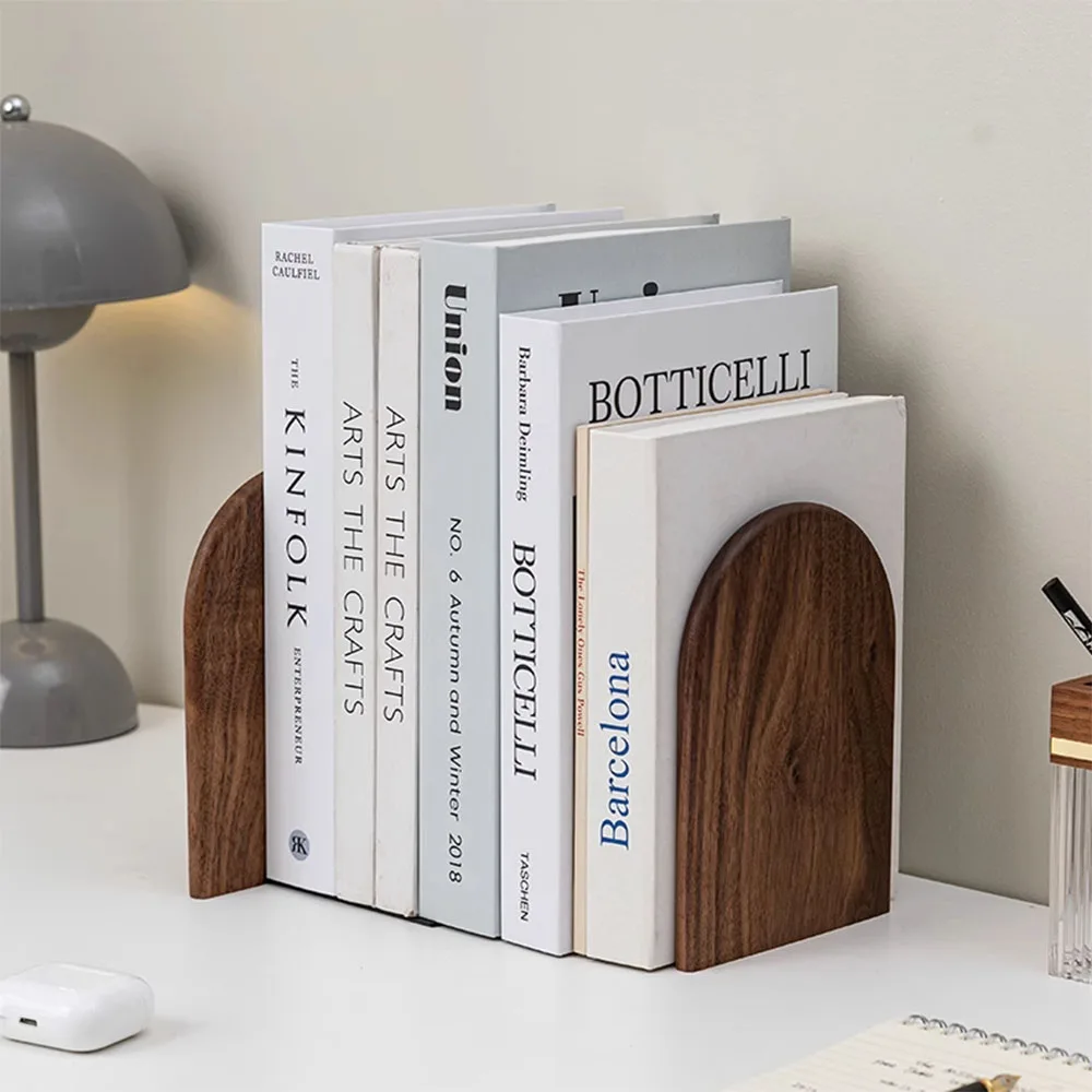 Thiên Nhiên Bằng Gỗ Để Bàn Bookends Sách Tổ Chức Văn Phòng Của Nhà Bookends Sách Kết Thúc Chân Đỡ Kệ Bookrack