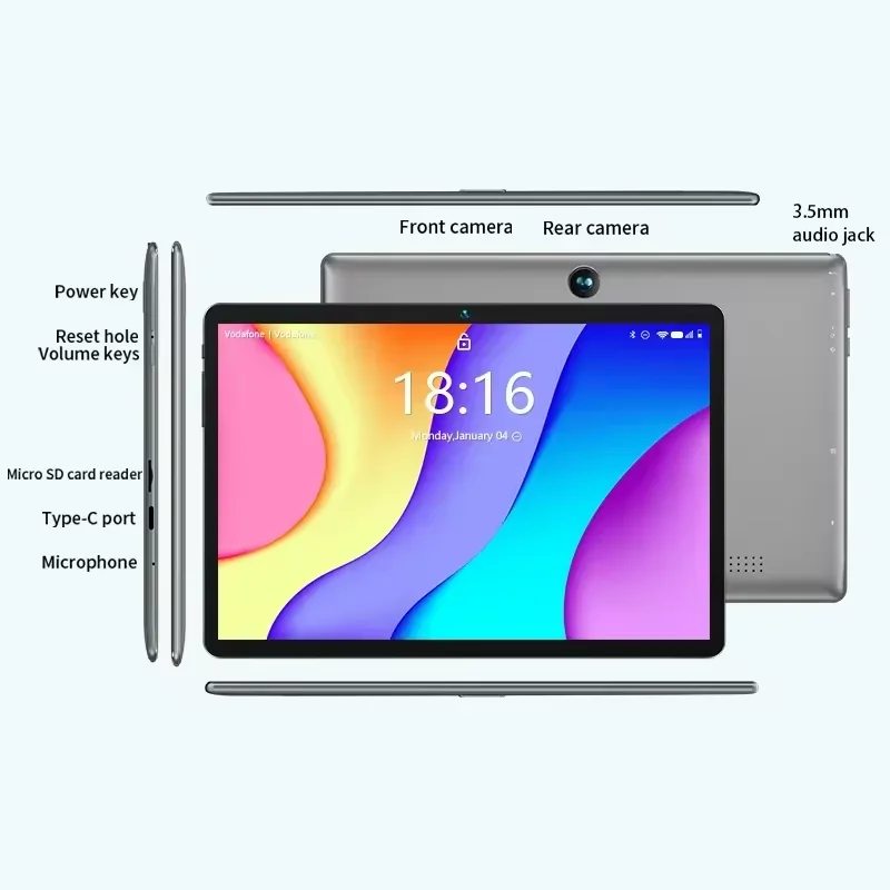 BMAX Kids Tablet I9 Plus Android 14 GPU G522EE 8GB RAM 64GB ROM 10.1 Inch Allwinner RK3562 Quad Core Poort Tabletten PC WIFI 6