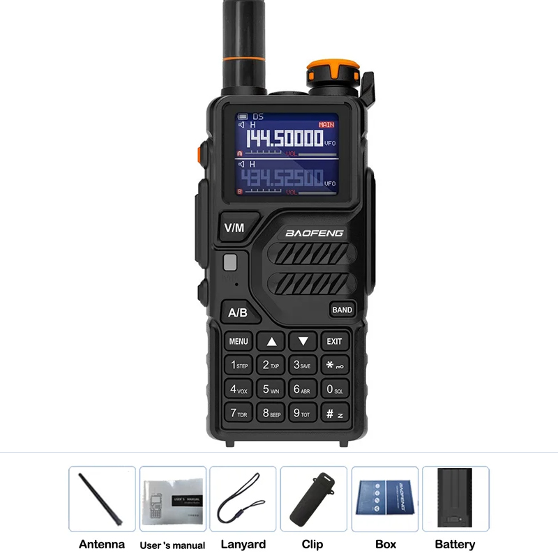 Baofeng – émetteur-récepteur portable multi-bande K5PLUS 10W, UHF, VHF AM, bande d'aviation, 999CH, 2024 mAh, longue distance, nouveauté 2500