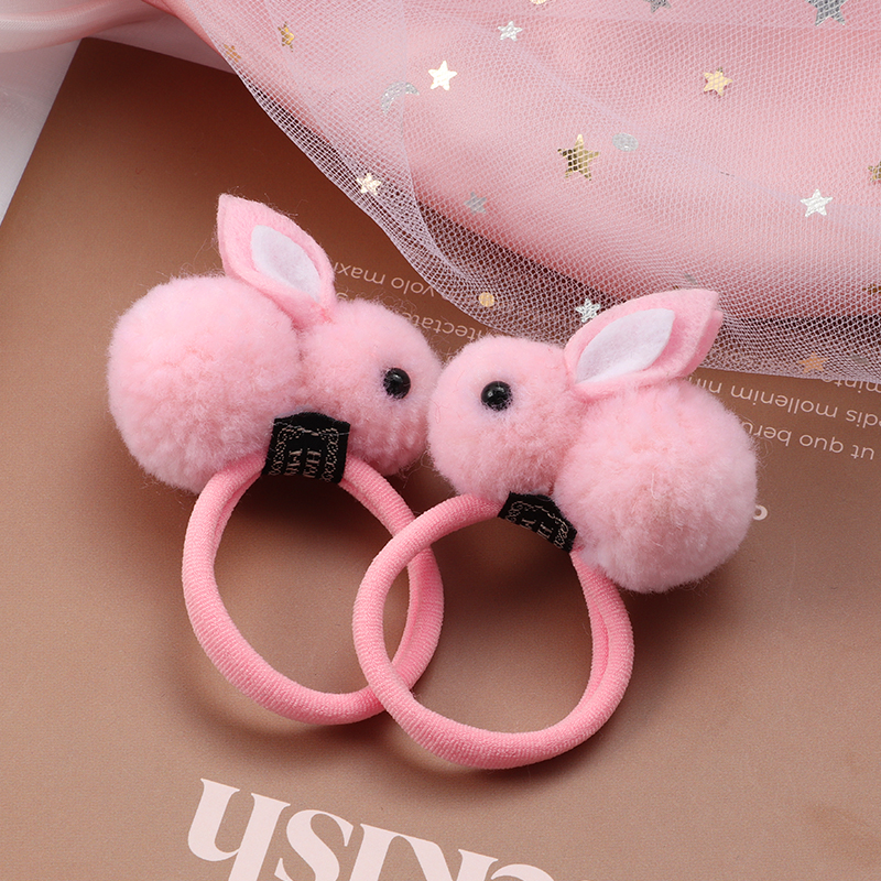 2 Chiếc Mới Hình Thú Hoạt Hình Dây Buộc Tóc Bé Gái Nylon Đai Cao Su Đàn Hồi Tóc Mũ Trùm Đầu Dễ Thương Cho Trẻ Em Mũ Phụ Kiện Tóc quà Tặng