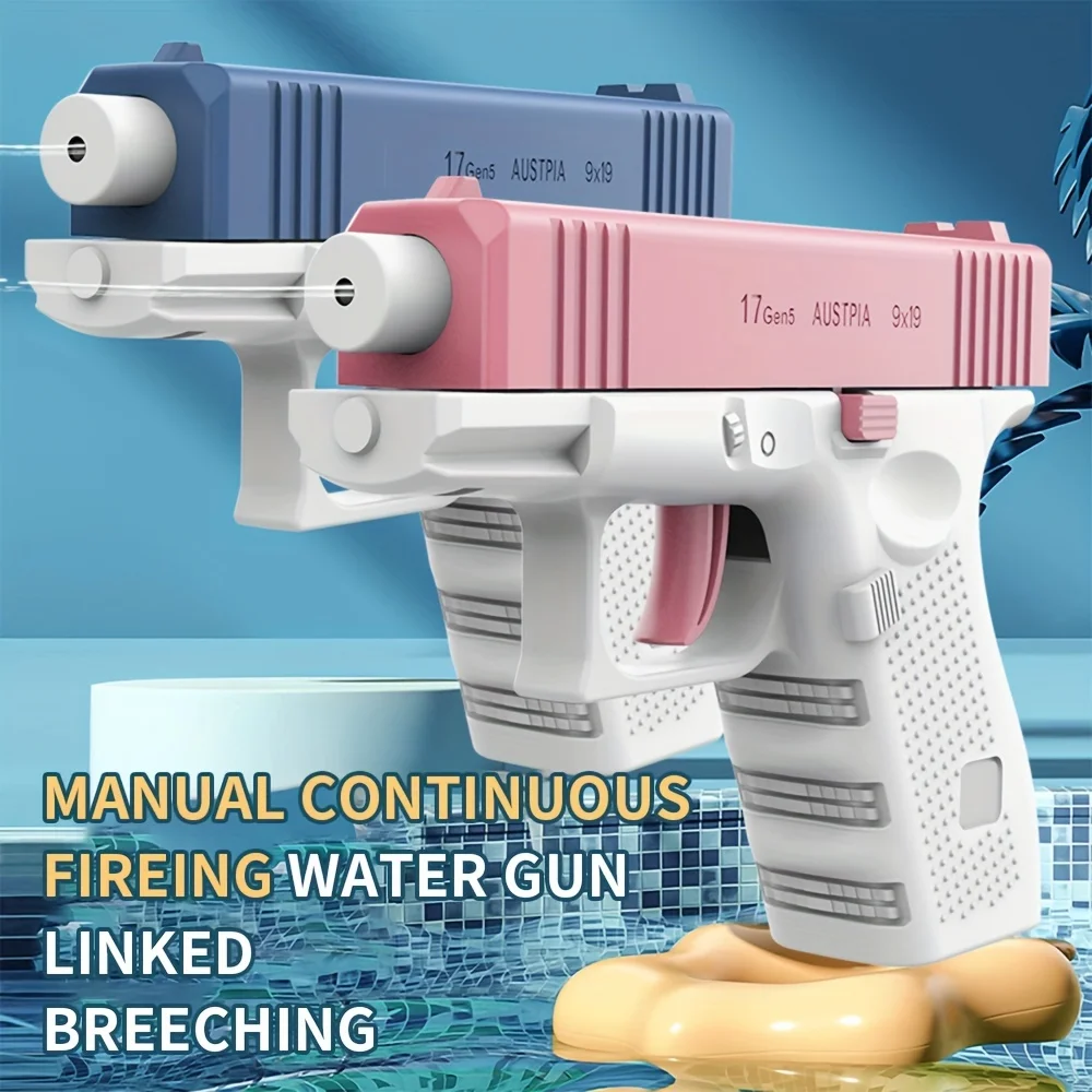 Summer Water Gun Non Electric Pistol High-pressure Full Automatic Shooting Kid Children Boys Girls Adult Water Beach Toys Gun