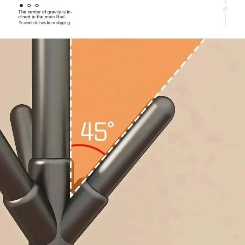 Portátil móvel piso de pé roupas rack ramo árvore design multi gancho cabide organizador armazenamento resistente para casa sala