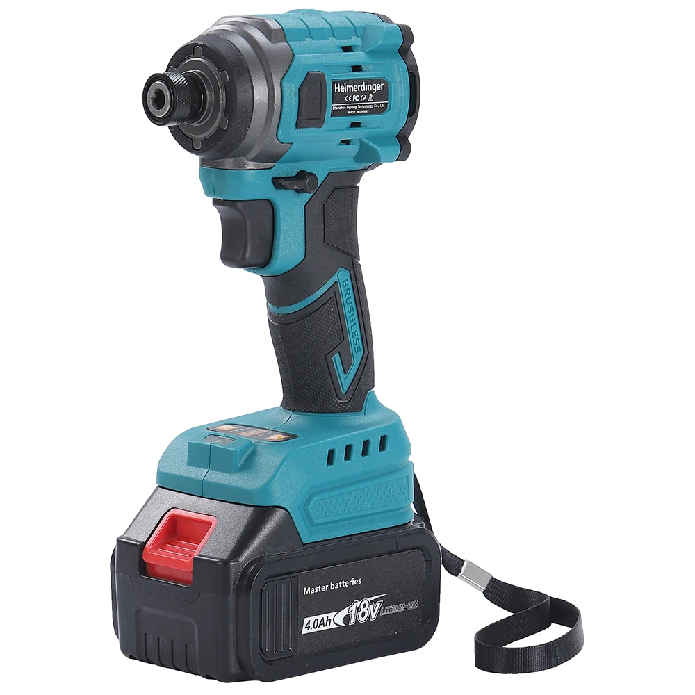 Heimerdinger Brushless Cordless Impact Driver ,1/4-Inch 6.35mm Hex Impact Driver,High Torque 220N.m Variable Speed