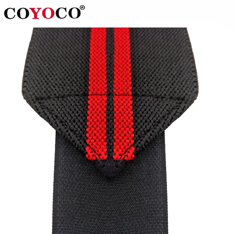 1 쌍 조정 가능한 붕대 역도 손목 밴드 손목 보호대 중괄호 지원 COYOCO 브랜드 전문 스포츠 그레이
