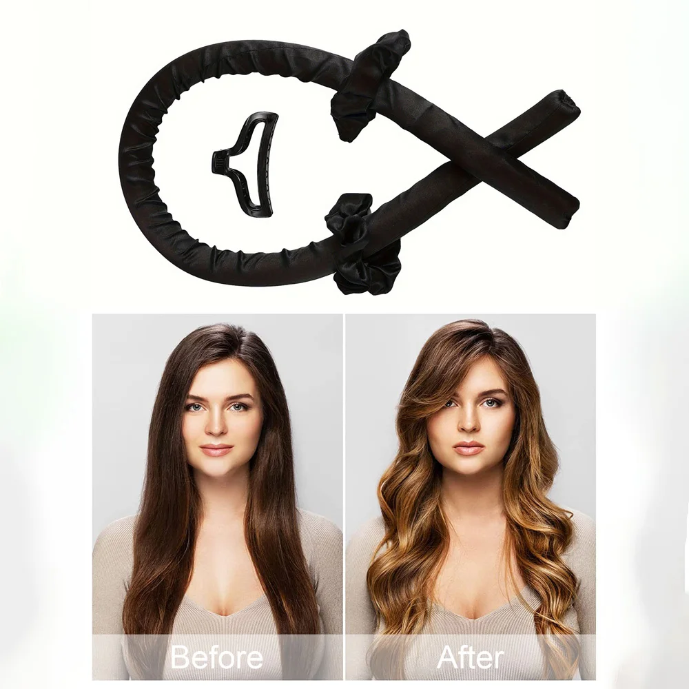 4 pezzi in 1 bigodini in spugna con 1 clip e 2 elastici - aste arricciacapelli morbide per capelli lunghi/corti, strumenti per lo styling fai da te