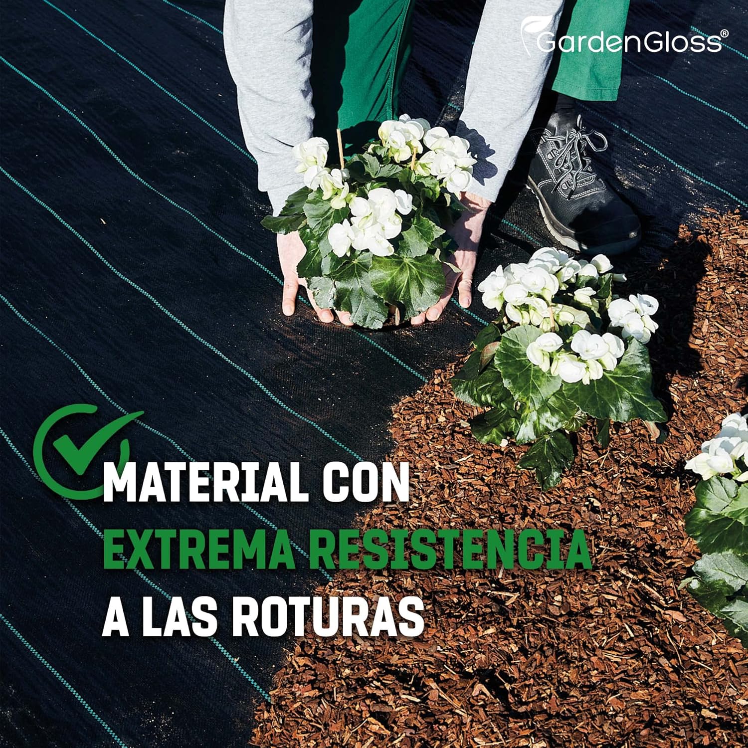 30m2 Malla Antihierbas 100g/m2 - Permeable al Agua y Estable a los Rayos UV - Geotextil Resistente al desgarro para