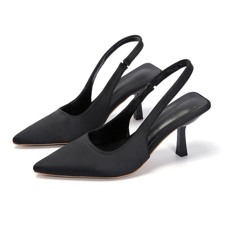 2024 nuevos tacones altos sexis para mujer, zapatos de tacón de lujo con punta estrecha para mujer, sandalias poco profundas a la moda, tacones de aguja, zapatos de fiesta y boda para mujer