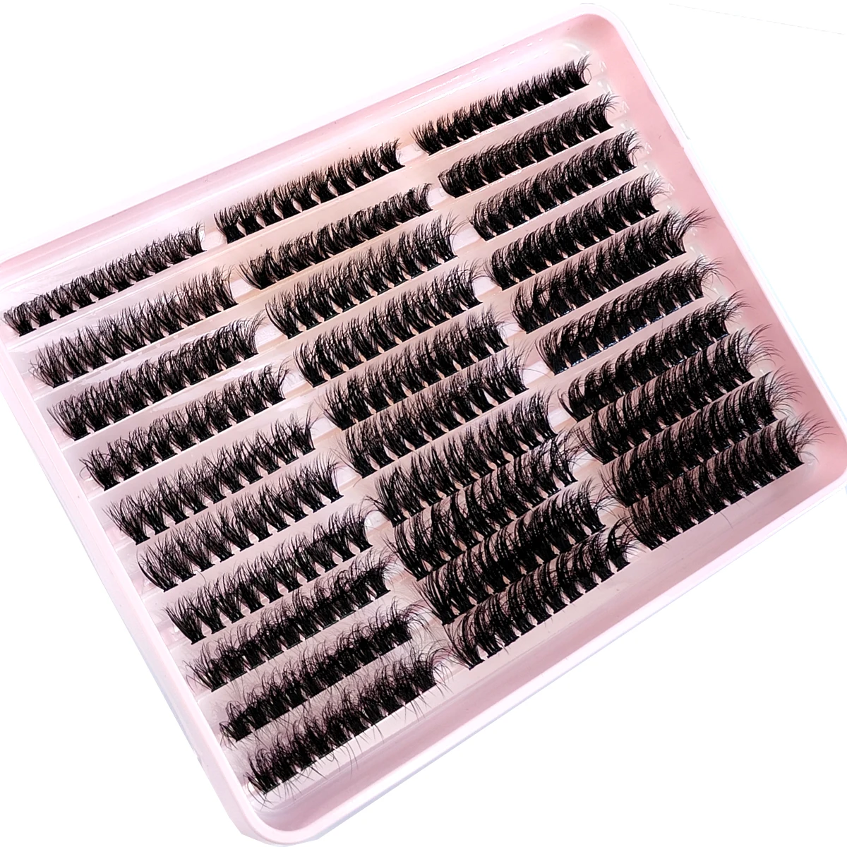 290/300 PCS 5D Fluffy ขนตาหนา Clusters D/DD Curl Wispy ขนตา 60 + 80 + 100 ผสมขนตาขนตาปลอม