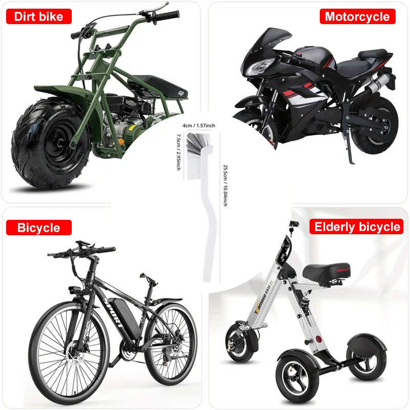 Cepillo japonés para limpieza de fregadero y motocicleta: diseño de codo con mango largo para orificios traseros y grietas