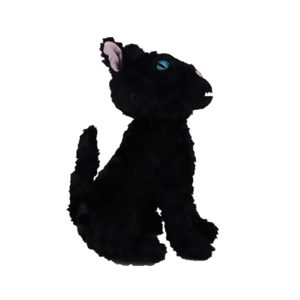 コラライン猫-35cm,黒猫のぬいぐるみ,漫画,ハロウィーン,誕生日プレゼント