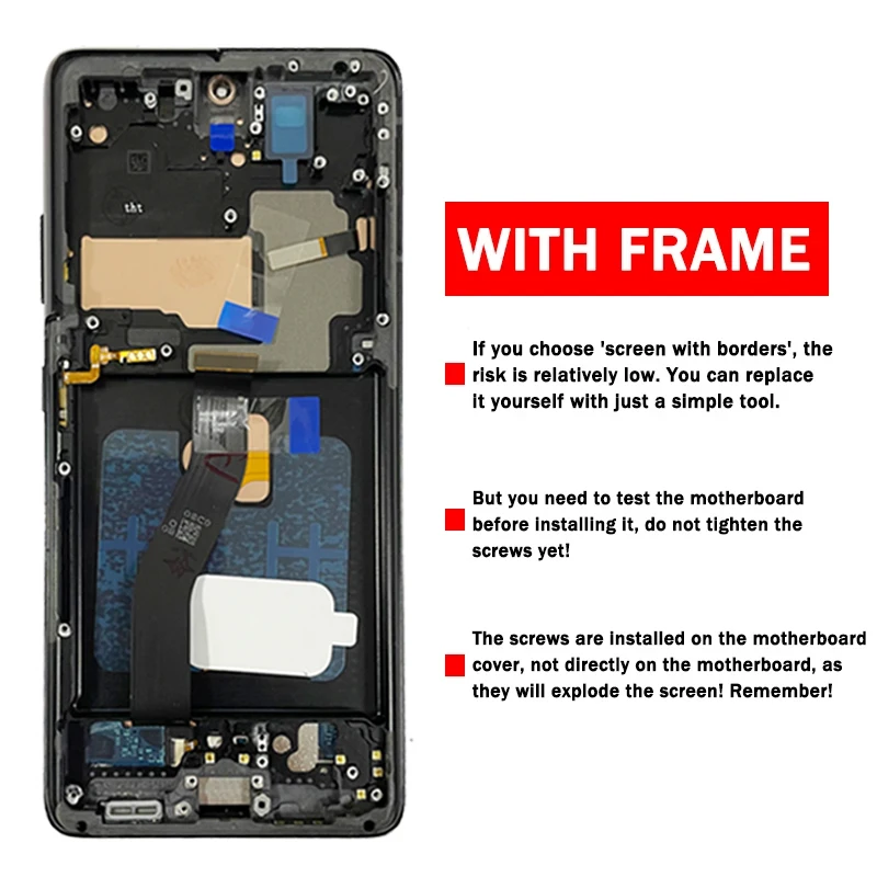 6.8" Super AMOLED For Samsung  S21 Ultra 5G G998 G998U Display Touch Screen Digitizer For Samsung S21Ultra G998B LCD