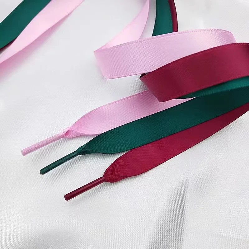 Lụa Dây Giày Nơ Phẳng Dây Giày Dành Cho Nữ Dây Giày Bốt Thắt Dây Dành Cho Giày Nam Nữ 1CM Chiều Rộng Giày ren 1