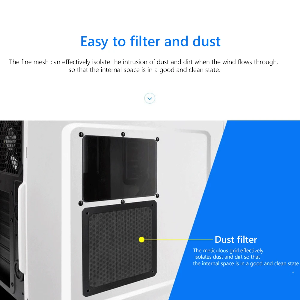 Magnetic Frame Dust Filter 8-14cm Dustproof Mesh Cover Net Guard with Hole for PC Computer Case Cooling Fan Power Supply Chassis