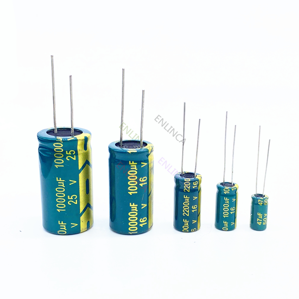 High Frequency Electrolytic Capacitor 6.3V 10V 16V 25V 35V 50V 400V 450V 22UF 100UF 220UF 330UF 470UF 680UF 1000UF 1500UF 2200UF