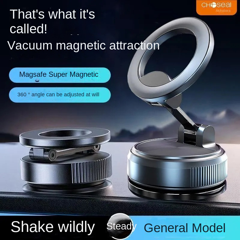 Strong Magnetic Car Phone HolderFoldable Design 360° Adjustable VacuumMount for Car/Desk/Bathroom/Universa