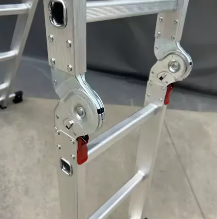 Escalera plegable de aluminio multien uno, resistente, liviana, multiposición para andamio, extensión, escalera de mano