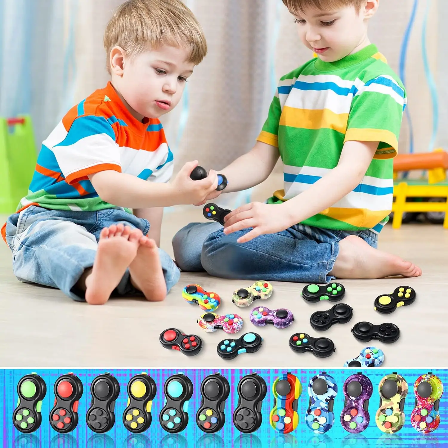 Fidget Pad Retro Classic Fidget Controller Palmare Fidget Game Controller Divertenti Fidget Pad Packs Classic Fidget Toys