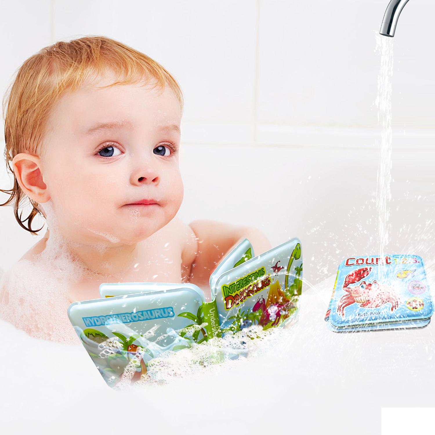Baby Wasserbad Spielzeug Bad Stoff Buch Schwimmen Bad Spielzeug frühe Lernspiel zeug Aktivität wasserdichtes Babybuch für Kleinkind Geschenk