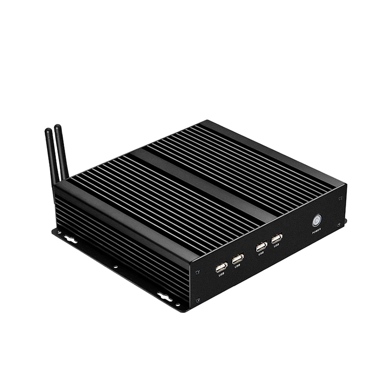 Fanless Industrial Mini PC Intel Core i5-3317U Celeron 1037U Windows XP 4x COM Rs232 DB9 8USB Support Windows XP/7/8/10 Linux